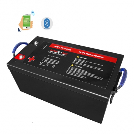 fritidsfordonsbatterier, 12v300ah lifepo4 batteri Bluetooth-version för rv 