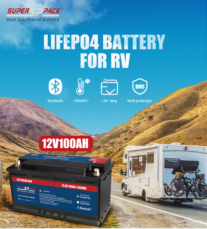 Superpack 12 volt litium rv batteri