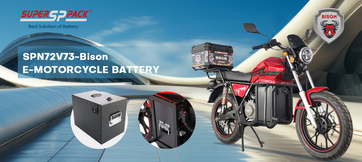 SPN72V73-Bison E-MOTORCYKEL BATTERI