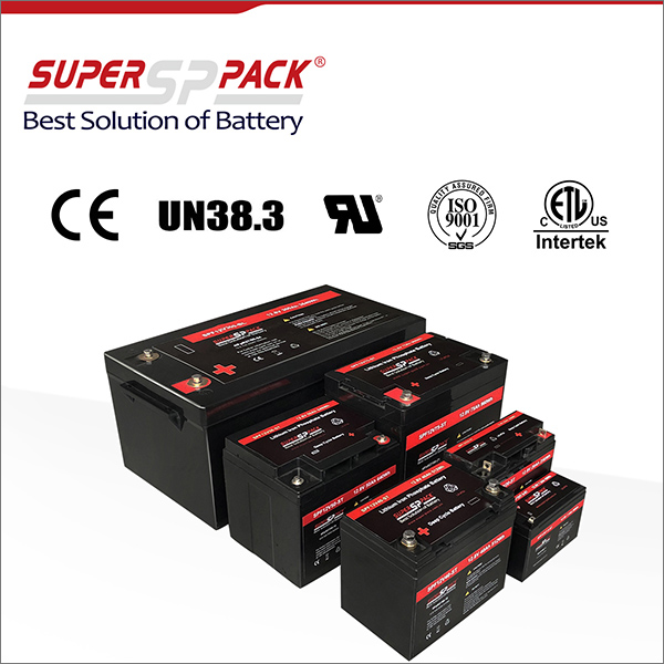 Hela serien av LiFePO4 12V batterier är UN38.3 godkända